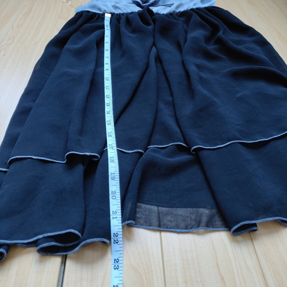 Paul Nkc Flowe Ribbon Chiffon Dress Elastic Waist - Picture 8 of 8